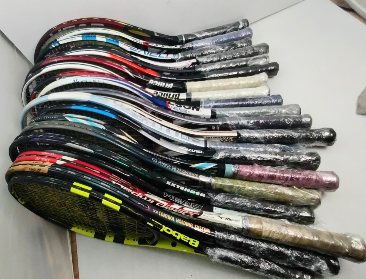 【まとめて】大量22本テニスラケットセット★baborat/prince/Wilson/HEAD等拍卖
