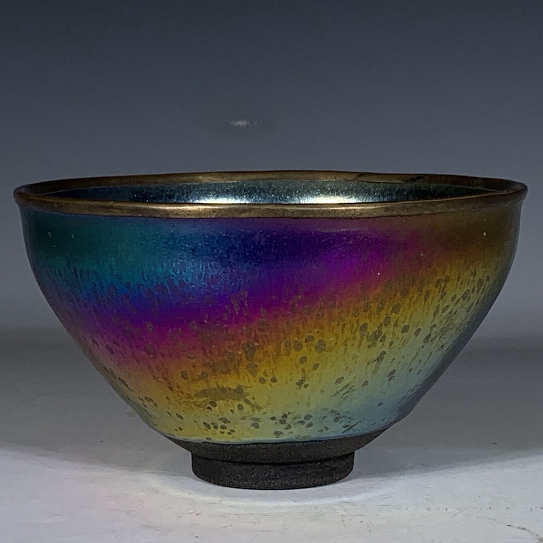 【永】宋時代 建窯 七彩油滴盞 茶盞 古陶磁器 陶芸 皿 中国陶瓷器 唐瓷 置物擺件 古美術品 古賞物 収集 旧家蔵出 中国唐物 A15拍卖
