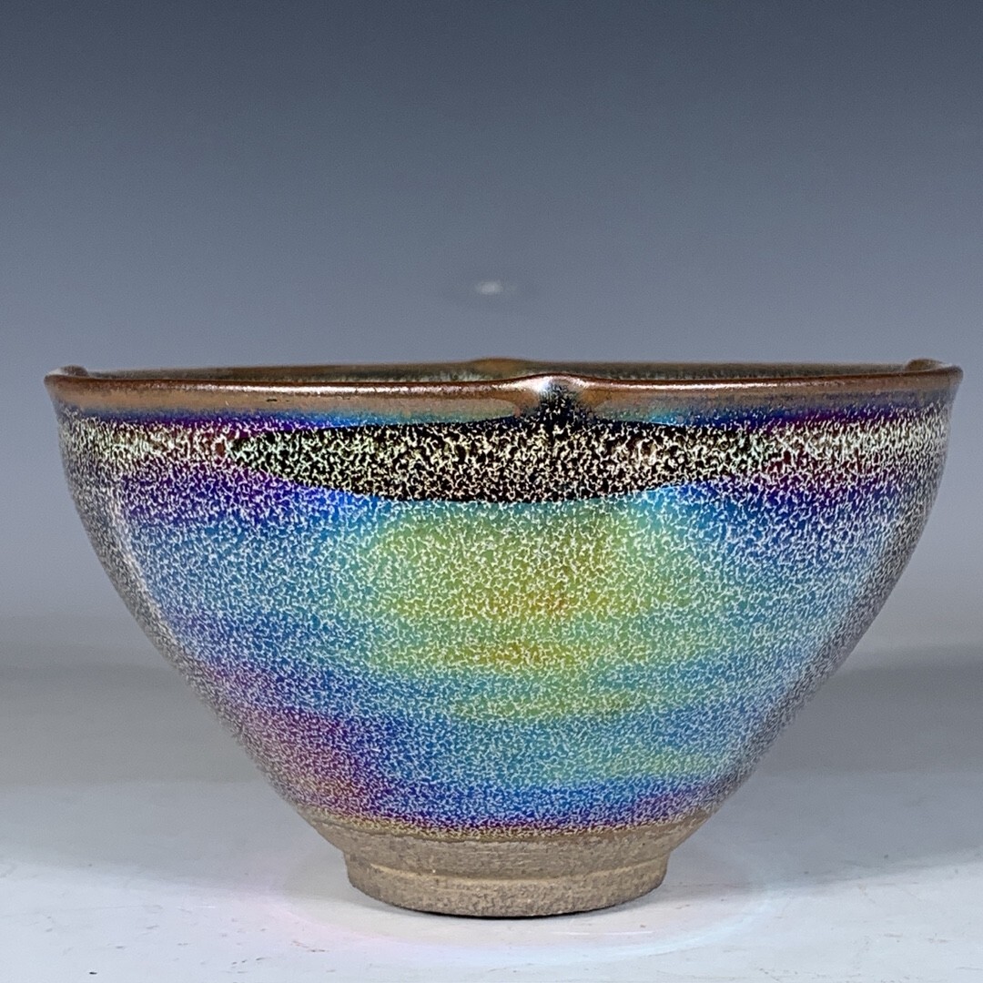 【永】宋時代 建窯 七彩蛇皮釉盞 茶盞 古陶磁器 陶芸 皿 中国陶瓷器 唐瓷 置物擺件 古美術品 古賞物 収集 旧家蔵出 中国唐物 A5拍卖