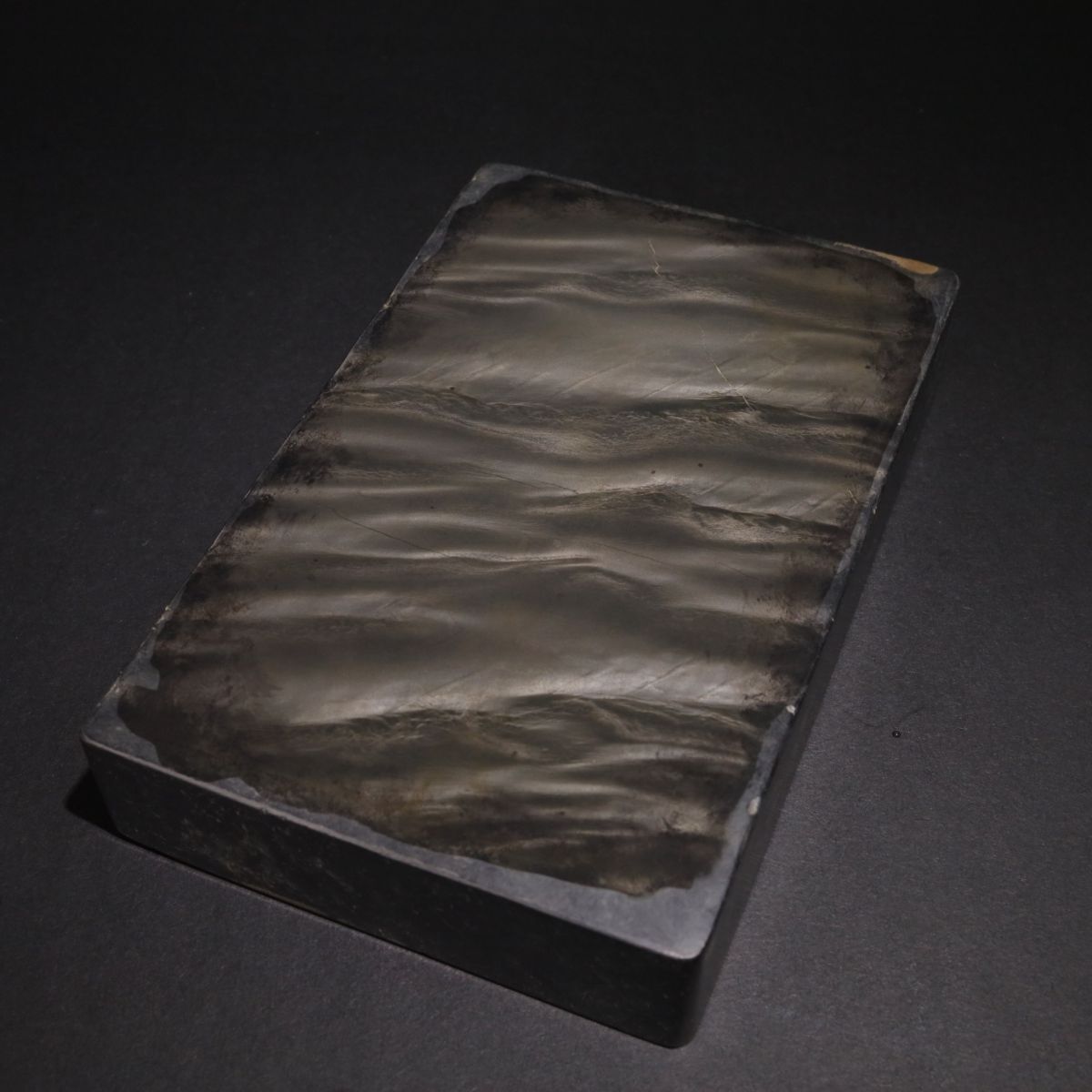 【永】清時代 李道昌銘 端石彫 天然原石硯 極細工 端渓硯 書道具 文房具 置物擺件 古美術品 時代物 古董品 収集 旧家蔵出 中国唐物 A456拍卖