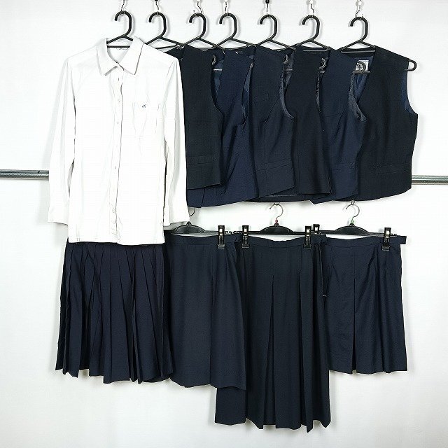ブラウス ベスト スカート 1円 中古 制服 学生服 埼玉朝霞高校 岡山倉敷高校 セット 詰合わせ 39CS-453 DF拍卖
