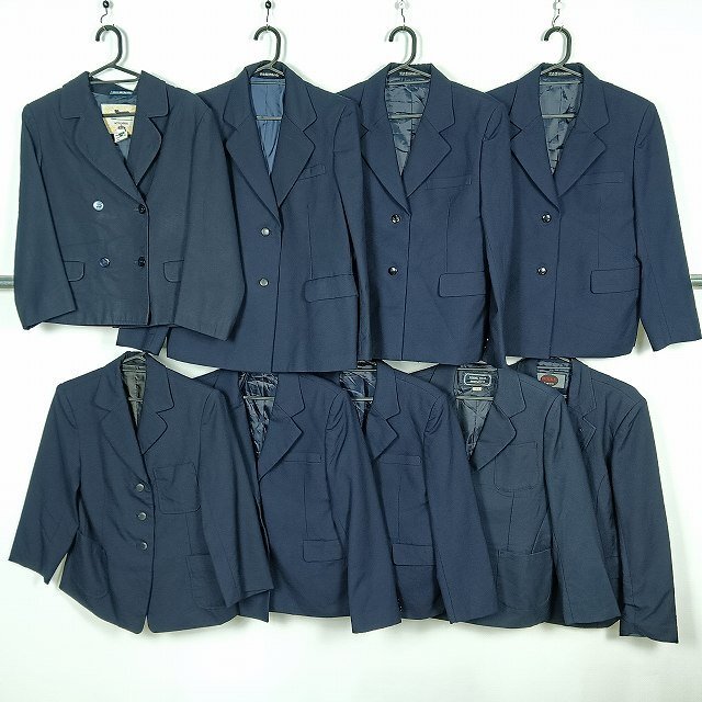 ブレザー 無地 紺 1円 中古 制服 学生服 神奈川大和東高校 9枚 セット 詰合わせ 39CS-504 DF拍卖