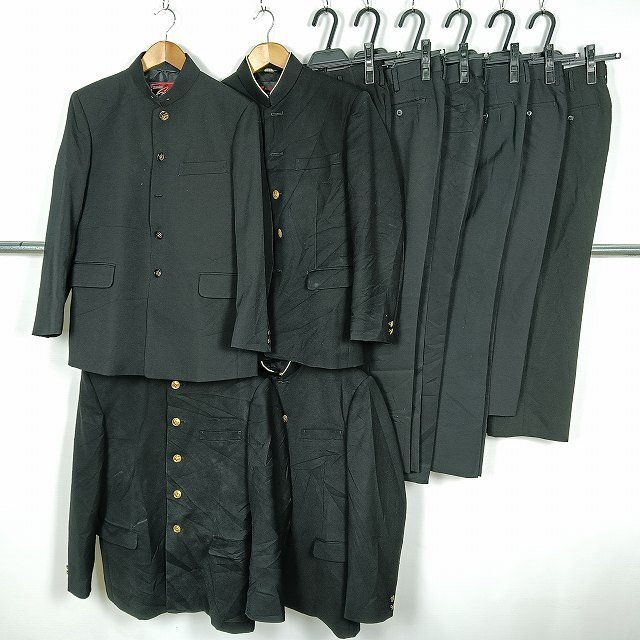 メンズ 学ラン 学生服 学生ズボン 無地 黒 1円 中古 制服 学生服 セット 詰合わせ 39CS-562 DF拍卖