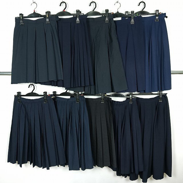 スカート 無地 紺 1円 中古 制服 学生服 熊本商業高校 10枚 セット 詰合わせ 39CS-603 DF拍卖