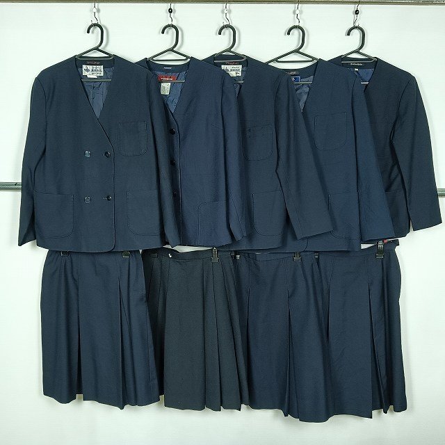イートン スカート 無地 紺 ボックス 1円 中古 制服 学生服 セット 詰合わせ 39CS-622 DF拍卖