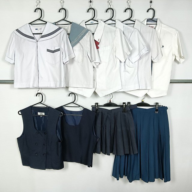 セーラー服 ベスト ブラウス スカート 1円 中古 制服 学生服 セット 詰合わせ 39CS-642 DF拍卖