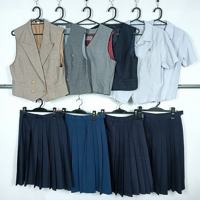 ベスト ブラウス スカート 1円 中古 制服 学生服 宮崎小林高校 埼玉所沢向陽中学 セット 詰合わせ 39CS-632 DF拍卖
