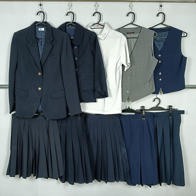 ブレザー ジャケット ベスト スカート ポロシャツ 1円 中古 制服 学生服 大阪門真なみはや高校 コシノヒロコ セット 詰合わせ 39CS-598 DF拍卖