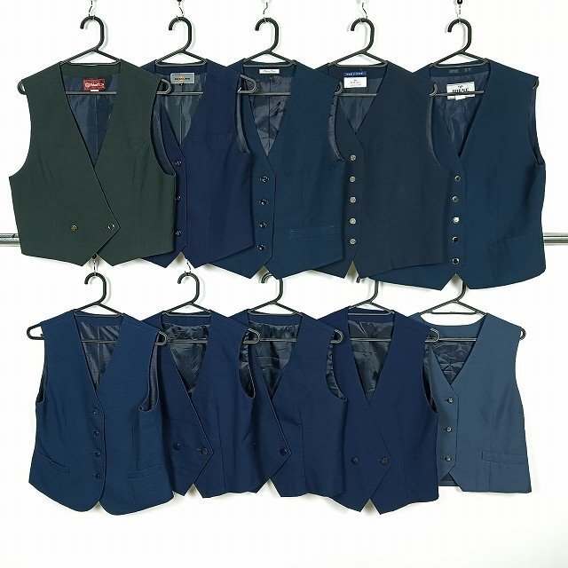 ベスト 無地 1円 中古 制服 学生服 埼玉宮代高校 神奈川宮前平中学 埼玉高萩北中学 東京御堂中学 10枚 セット 詰合わせ 39CS-609 DF拍卖