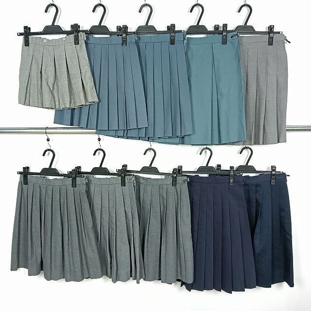 スカート 無地 吊りスカート キッズ含む 1円 中古 制服 学生服 10枚 セット 詰合わせ 39CS-629 DF拍卖