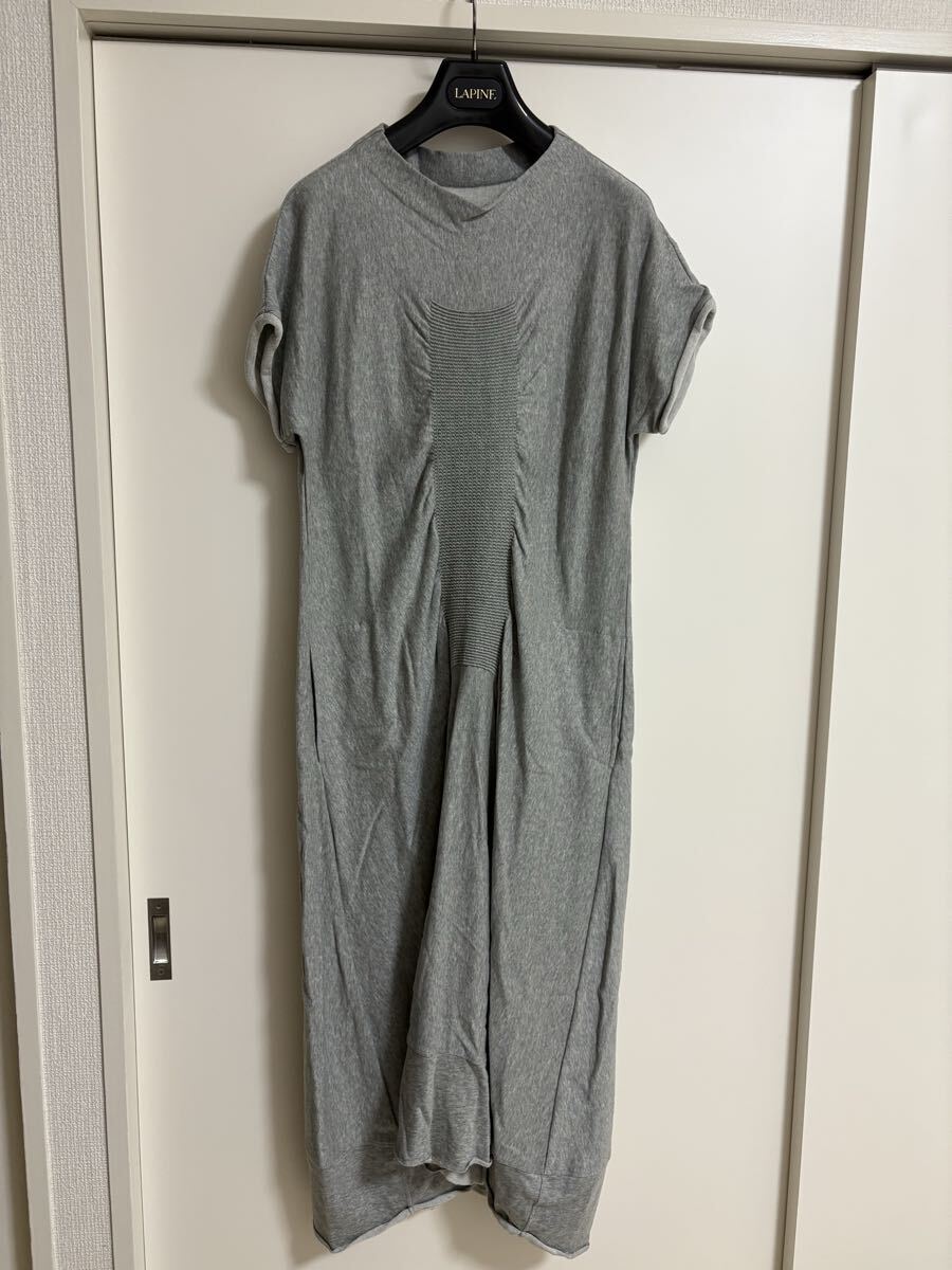 ヒロココシノ TRUNK グレー 半袖 コットン ロングワンピ 40拍卖