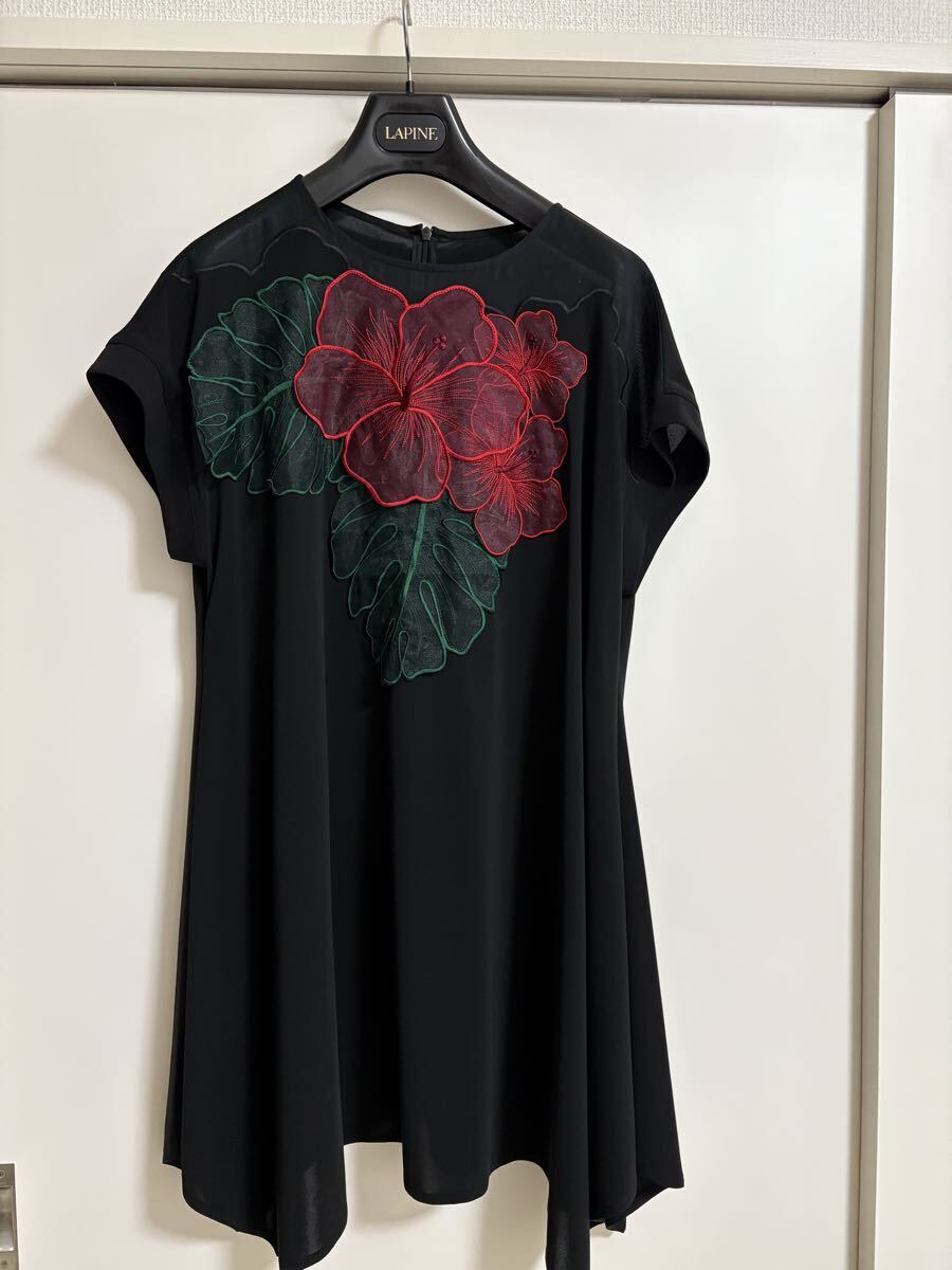 超美品!トクコプルミエヴォル  ブラック トップス チュニック カットソー 半袖 9拍卖