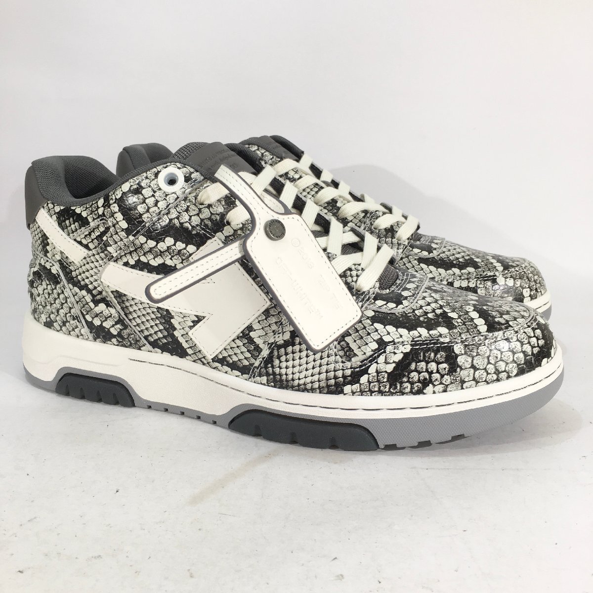 29cm OFF-WHITE OUT OF OFFICE SANAKE PRINT LEA OMIA189S24LEA0070717 アウトオブオフィス スネーク レザー H2-119342 2100000294510 TYO拍卖