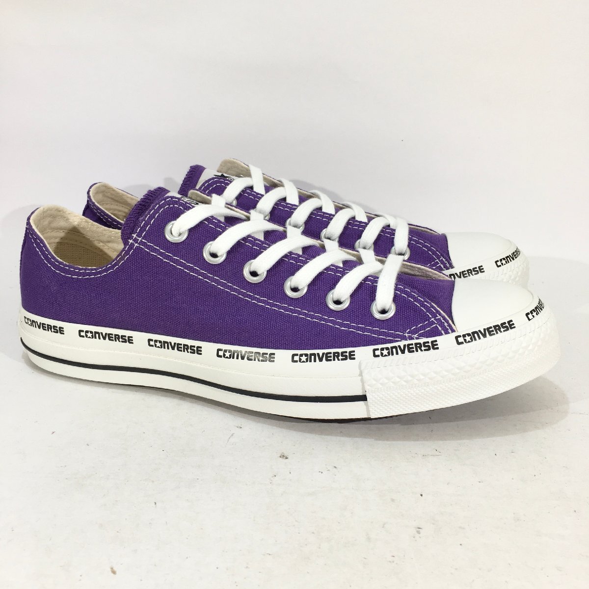 25.5cm CONVERSE ALL STAR LOGOFOXING OX 1SC262 コンバース オールスター ロゴフォクシング OX パープル 2-119701 2100000301782 TYO拍卖