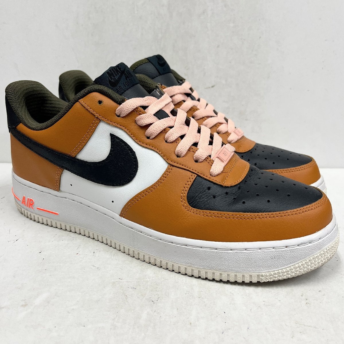 28.5cm NIKE AIR FORCE 1 LOW BY YOU AQ3774-992 ナイキ エア フォース ワン ロー バイユー ホワイト/ブラウン 2100000305964 H1002813 OSK拍卖