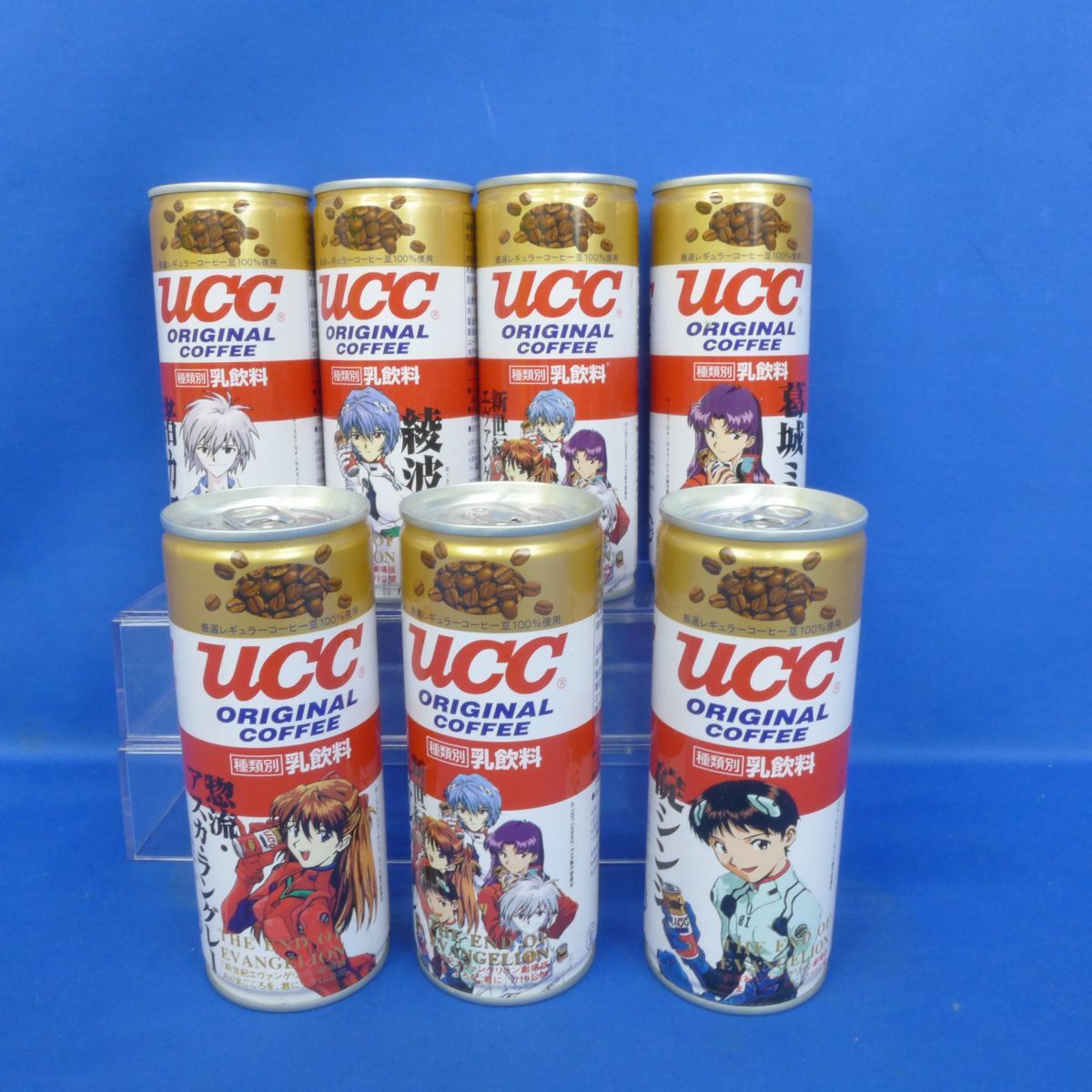 郵B5145未使用 UCC 缶コーヒー 新世紀エヴァンゲリオン UCC ORIGINAL COFFEE 碇シンジ/綾波レイ/惣流・アスカ・ラングレー/他 計7缶拍卖