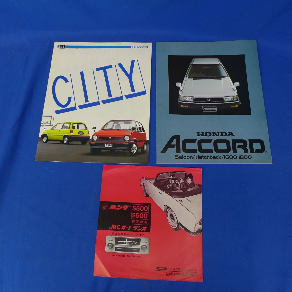 ユQ2495<旧車カタログ・当時物!!>「HONDA アコード+シティ+JRCオートラジオ=3点セット」ホンダ 本田技研工業株式会社拍卖