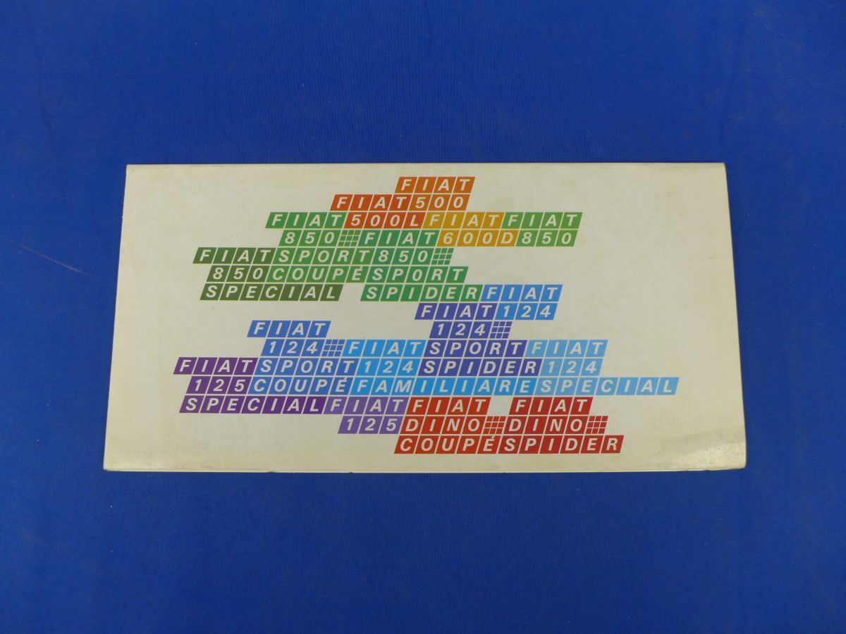 ユQ2443<旧車カタログ・当時物!!>「FIAT」500/500L/600D/850/124/125/DINO他 ※英語版拍卖