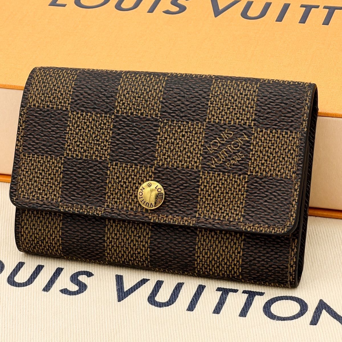 美品 LOUIS VUITTON ルイヴィトン ダミエ エベヌ ミュルティクレ6 キーケース N62630拍卖