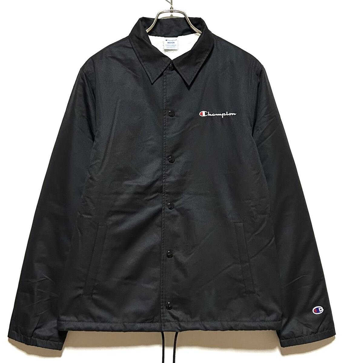 Champion ボア コーチ ジャケット(M)黒 チャンピオン アウター シェルパ 冬用 メンズ拍卖