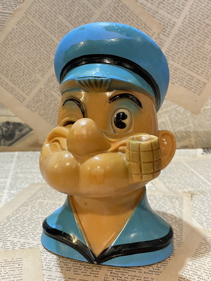 ☆1970年代/ポパイ/コインバンク/メキシコ製/ビンテージ即決レア/Popeye/Coinbank(70s)拍卖