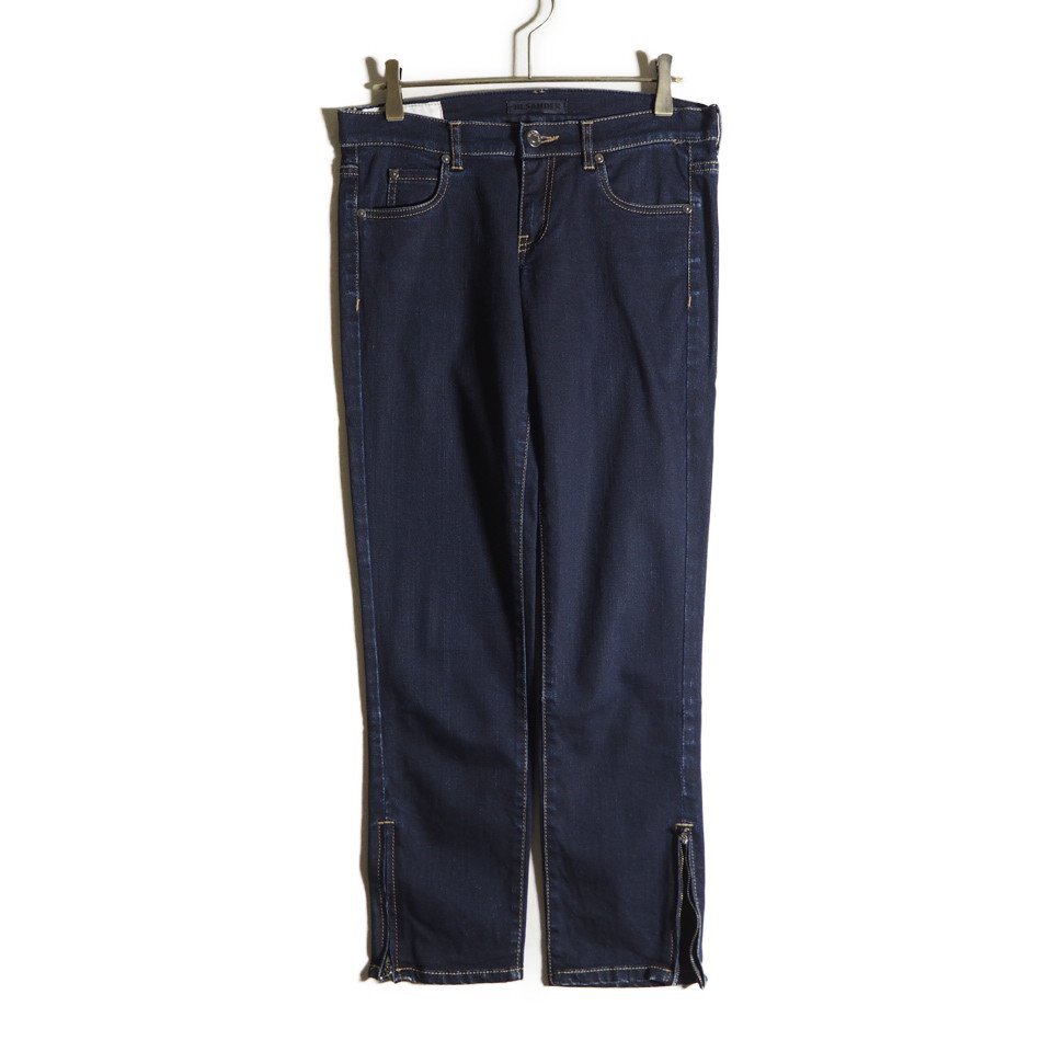 N4484f46 ▼JIL SANDER ジルサンダー▼ 裾ジップ スキニー ストレッチ デニムパンツ ネイビー 26 / レディース シーズンレス拍卖