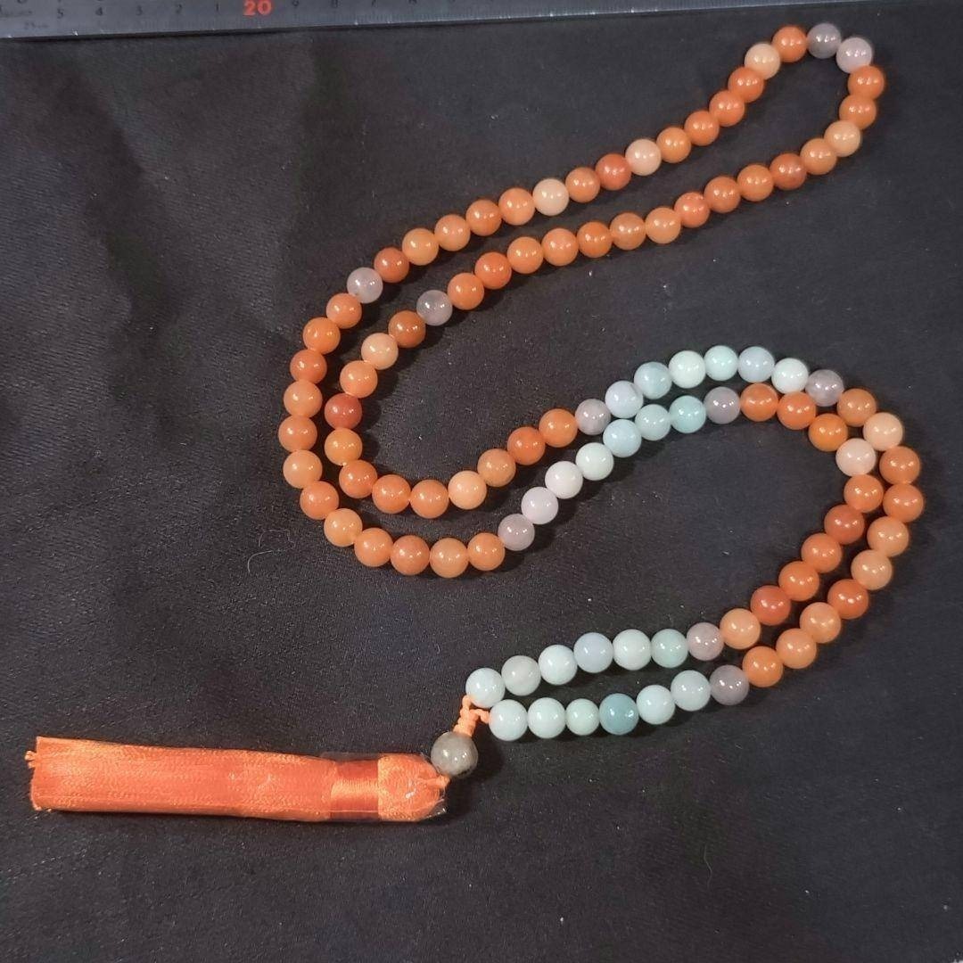 【勇気と希望】カーネリアン、アマゾナイト、ラブラドライトのロングネックレス拍卖