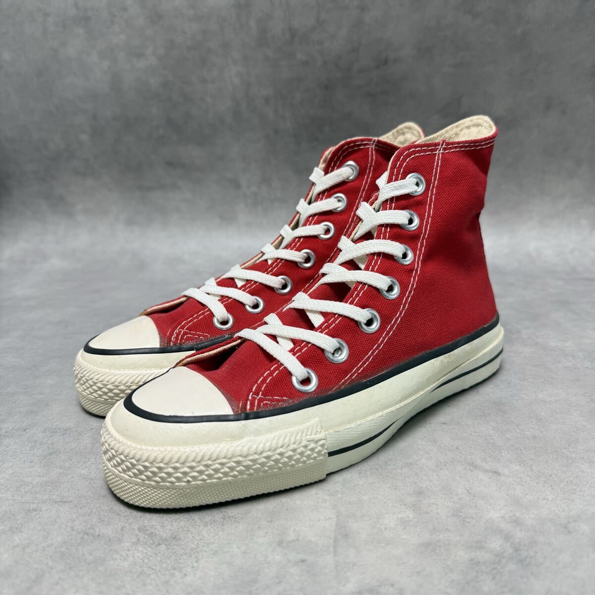 デッドストック 80s USA製 CONVERSE ALL STARコンバース オールスターハイ レッドヴィンテージ スニーカー レディース 2 1/2 / 21.5㎝拍卖