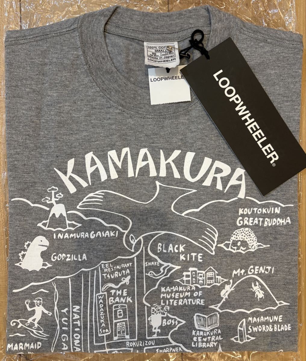 新品 LOOPWHEELER Bob Foundation Tシャツ Sサイズ カラー グレーメランジxホワイト ループウィラー 同梱可拍卖