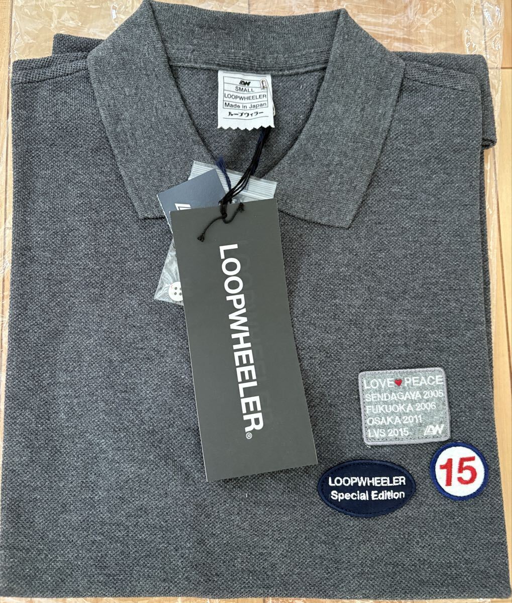 新品 LOOPWHEELER LW吊り鹿の子 記念ポロシャツ Sサイズ カラー グレーメランジ ループウィラー 同梱可拍卖