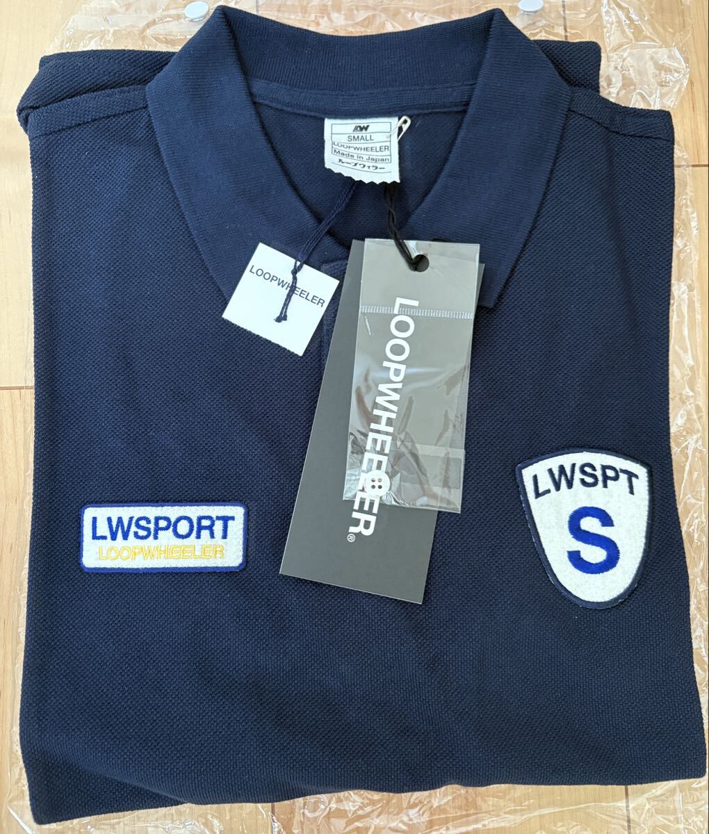 新品 LOOPWHEELER LW吊り鹿の子 スポーツポロシャツ Sサイズ カラー マリン ループウィラー 同梱可拍卖