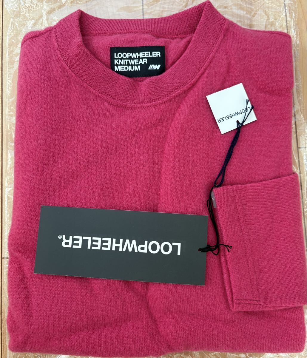 新品 LOOPWHEELER 受注会限定 CASHMERE吊り天竺 LW41 カシミアロングスリーブTシャツ Mサイズ カラー ピンク ループウィラー 同梱可拍卖