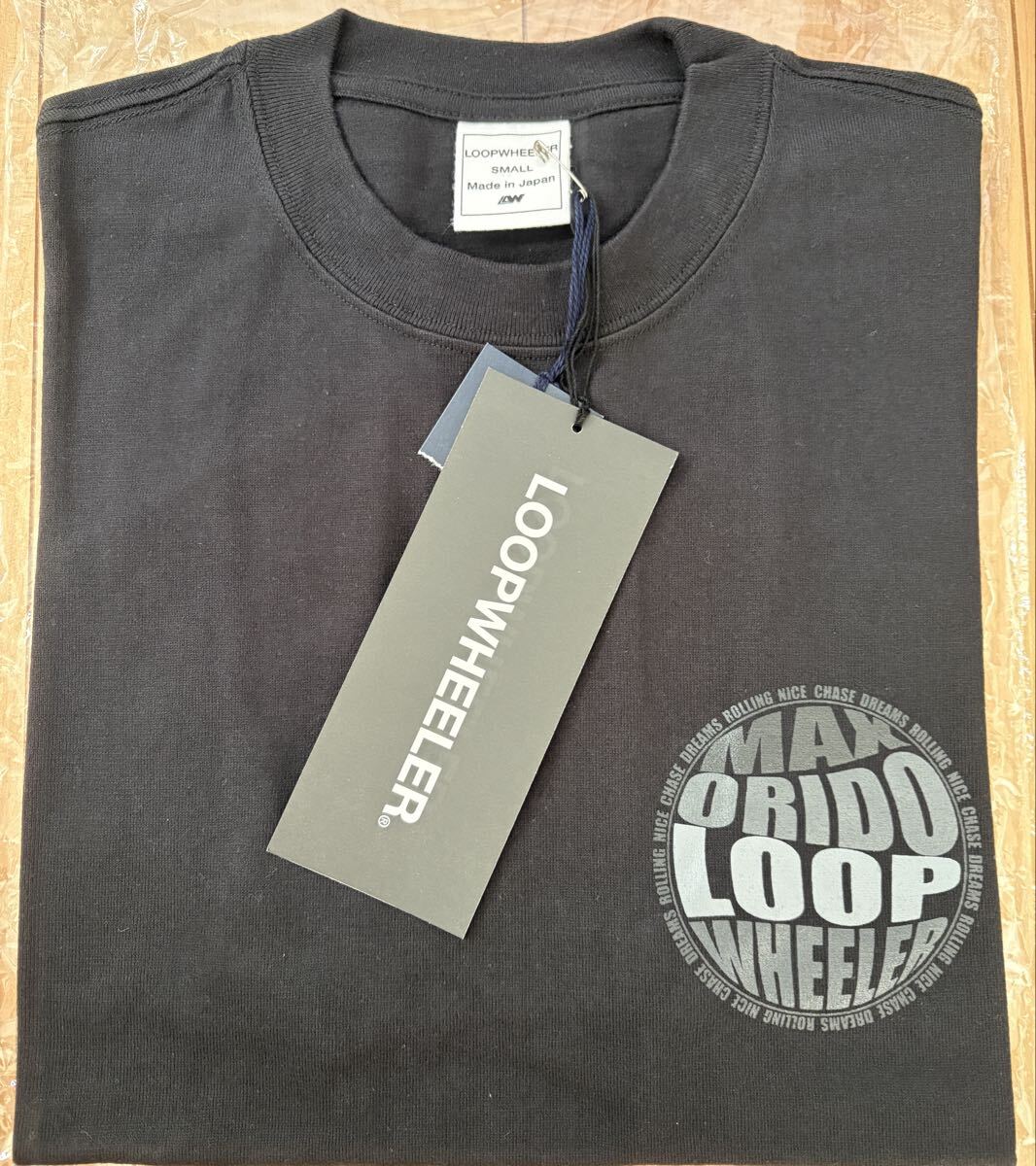 新品 LOOPWHEELER LW30/2コーマ吊り天竺 LOOPWHEELER for MAX ORIDO RACING Tシャツ Sサイズ カラー ブラック ループウィラー 同梱可拍卖