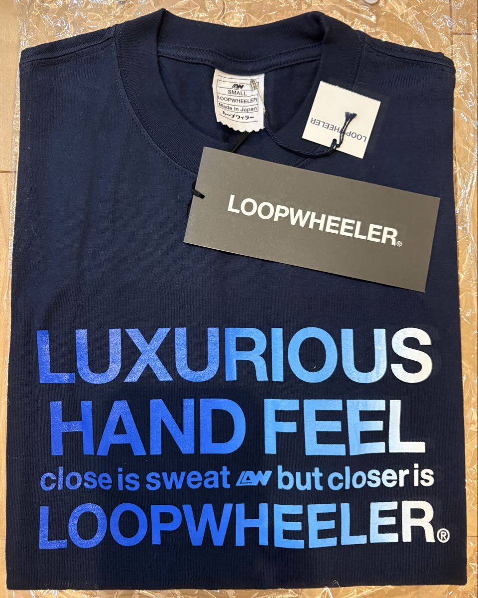 新品 LOOPWHEELER LW吊り天竺 LHF Tシャツ Sサイズ カラー マリン ループウィラー 同梱可拍卖