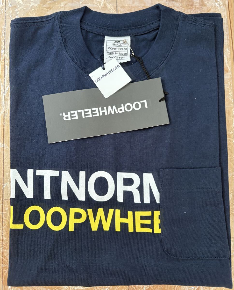 新品 LOOPWHEELER LW56 NT NORMAL LOOPWHEELER Tシャツ Sサイズ カラー マリン ループウィラー 同梱可拍卖