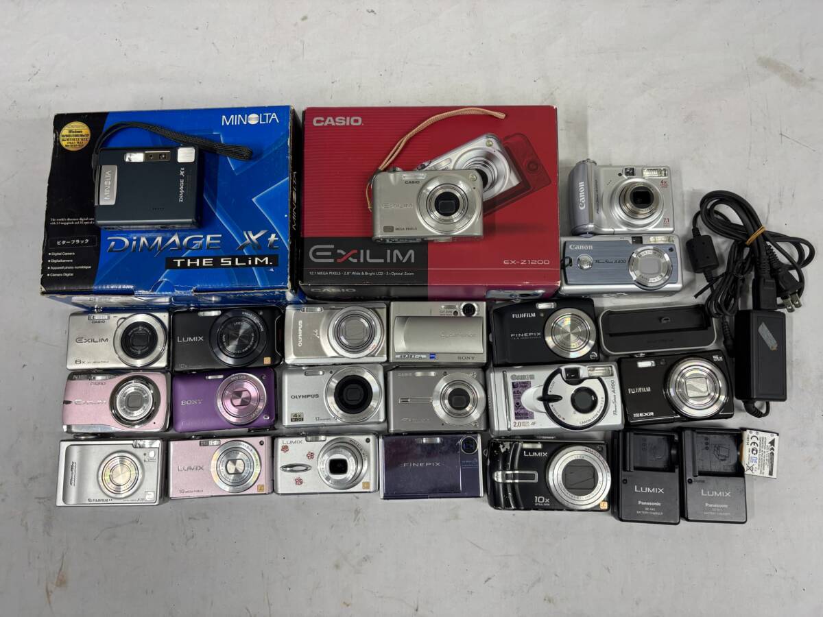 【1円スタート】コンパクトデジタルカメラまとめ 送料無料 動作未確認 ジャンク 大量 デジカメ コンデジ MINOLTA CASIO SONY Canon M358拍卖