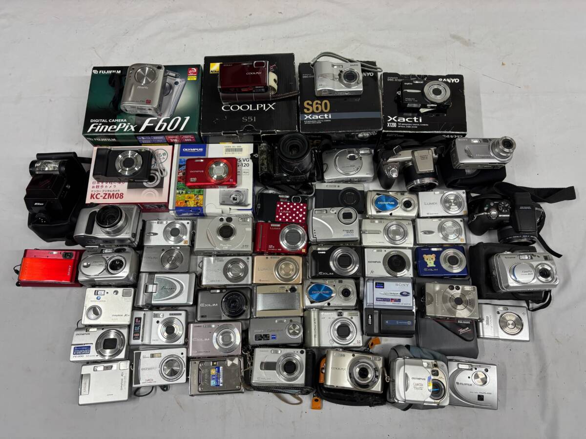 【1円スタート】コンパクトデジタルカメラまとめ 送料無料 動作未確認 ジャンク 大量 デジカメ コンデジ Nikon CASIO Canon SONY M360拍卖