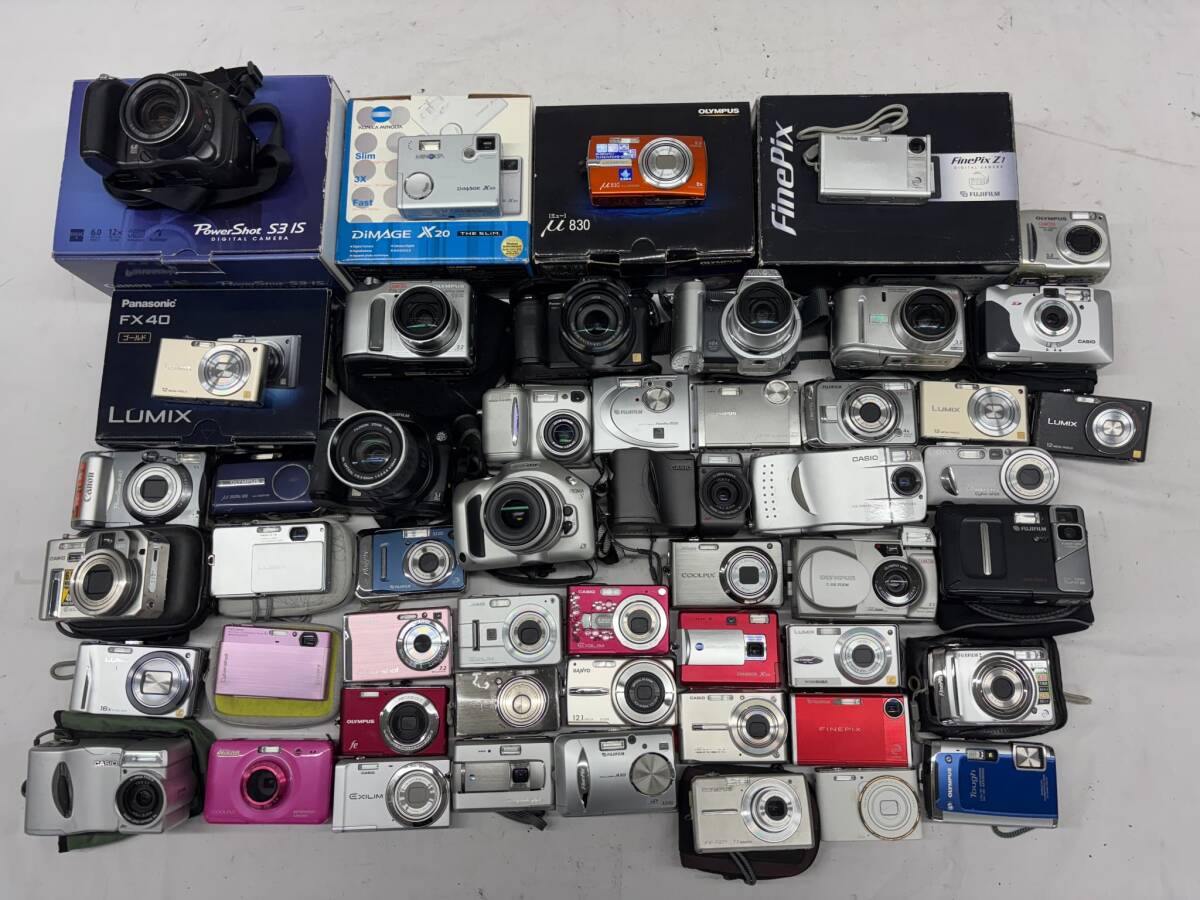 【1円スタート】コンパクトデジタルカメラまとめ 送料無料 動作未確認 ジャンク 大量 デジカメ コンデジ Canon Nikon CASIO OLYMPUS M364拍卖