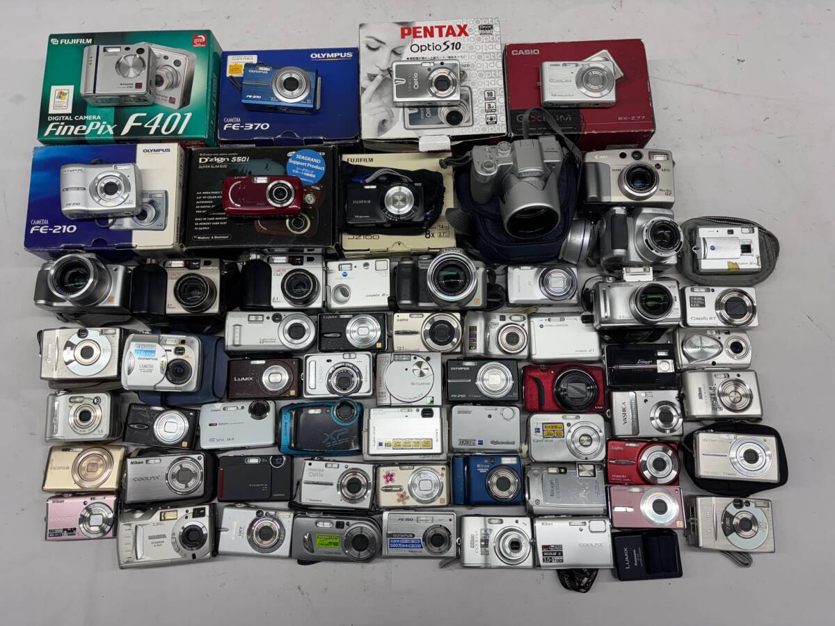 【1円スタート】コンパクトデジタルカメラまとめ 送料無料 動作未確認 ジャンク 大量 デジカメ コンデジ Canon CASIO FUJIFILM Nikon M365拍卖