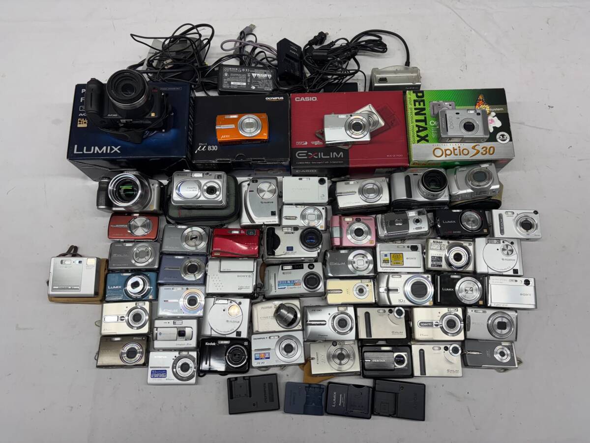 【1円スタート】コンパクトデジタルカメラまとめ 送料無料 動作未確認 ジャンク 大量 デジカメ コンデジ Panasonic Nikon CASIO Canon M367拍卖