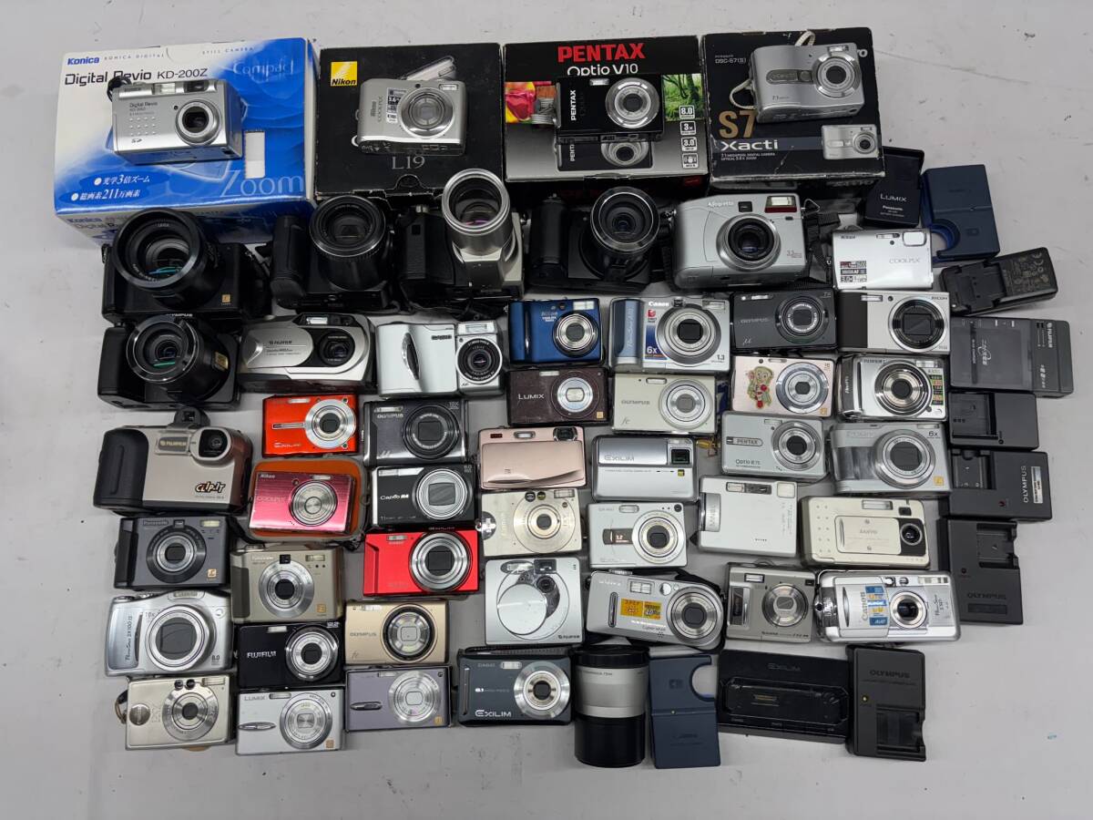 【1円スタート】コンパクトデジタルカメラまとめ 送料無料 動作未確認 ジャンク 大量 デジカメ コンデジ Nikon CASIO Canon PENTAX M368拍卖