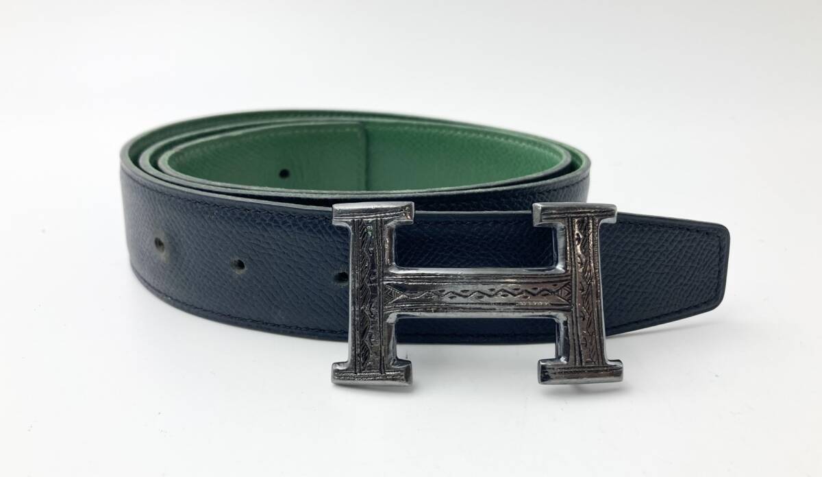 ☆ブランド品☆ ◆中古品◆ HERMES エルメス トゥアレグ バックル ベルト シルバー 925拍卖