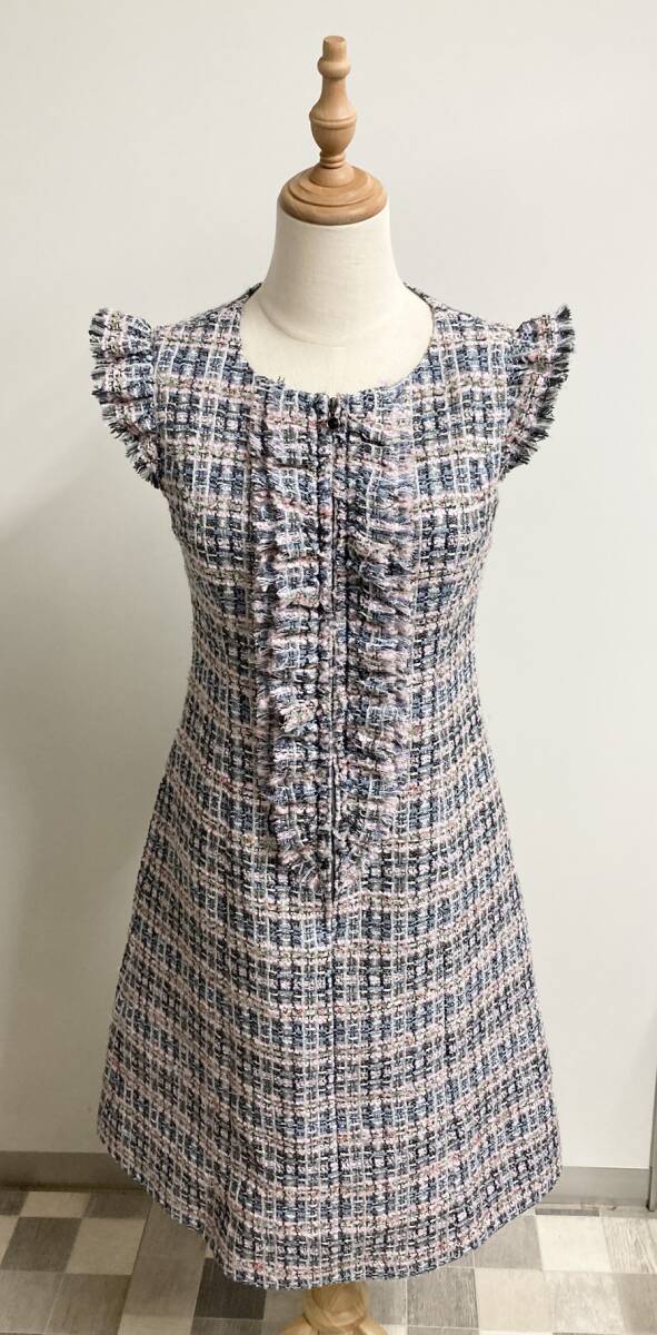 ☆ブランド品☆ ◆美品◆ RENE MALHIA KENT ルネ マリアケント ツイードワンピース 6036520拍卖