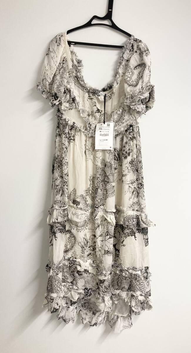 ☆ファッション☆ ◆未使用◆ ZARA ザラ ロングワンピース ワンピース XS 花柄拍卖