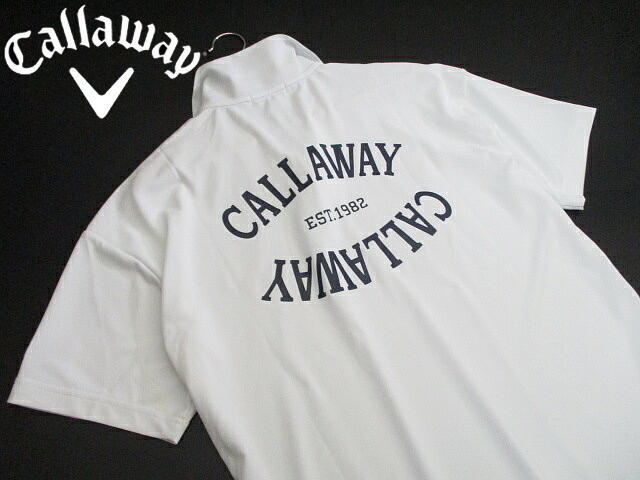 新品 未使用■ 即決! 安い! キャロウェイ ゴルフ バックプリント 半袖ポロシャツ LLサイズ ホワイト 白 XL Callaway GOLF メンズ拍卖
