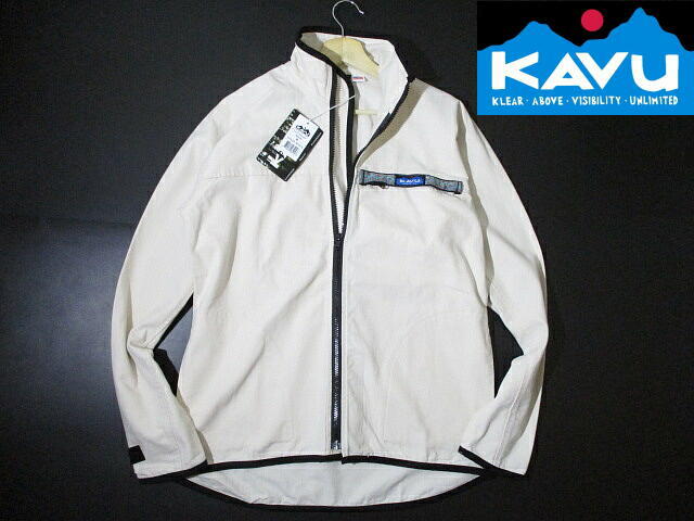 定価24200円■ 新品 未使用 即決! カブー KAVU USA製 フルジップジャケット スローシャツ ナチュラル Mサイズ 米国製 アウトドア拍卖