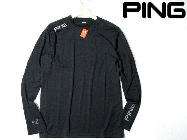 新品 未使用■ 安い! 即決 ピン ゴルフ 長袖シャツ カットソー PING GOLF 黒 ブラック XL LLサイズ メンズ ストレッチ拍卖