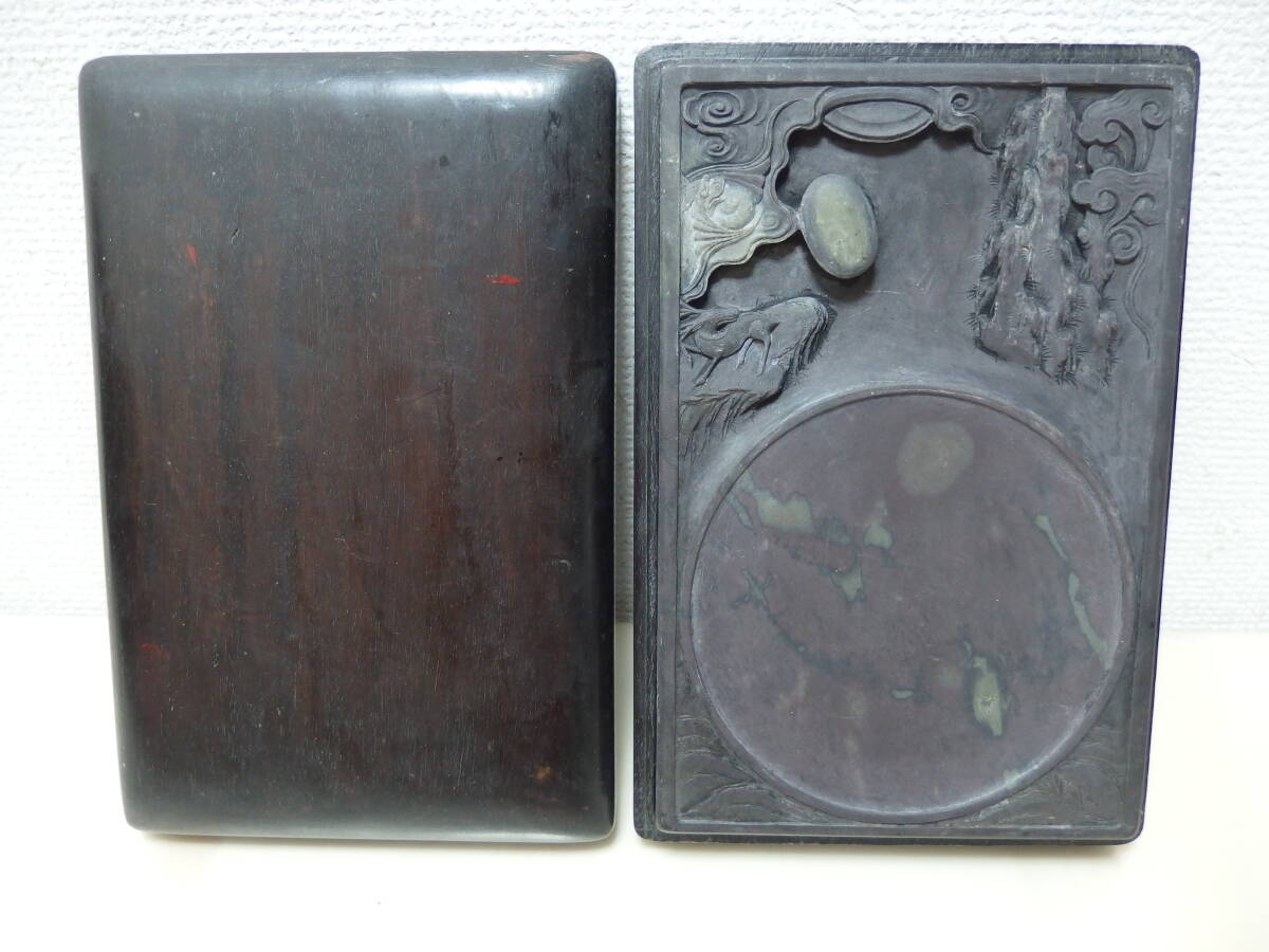 6)端渓硯 老坑 雲龍 唐木箱 文房四宝拍卖