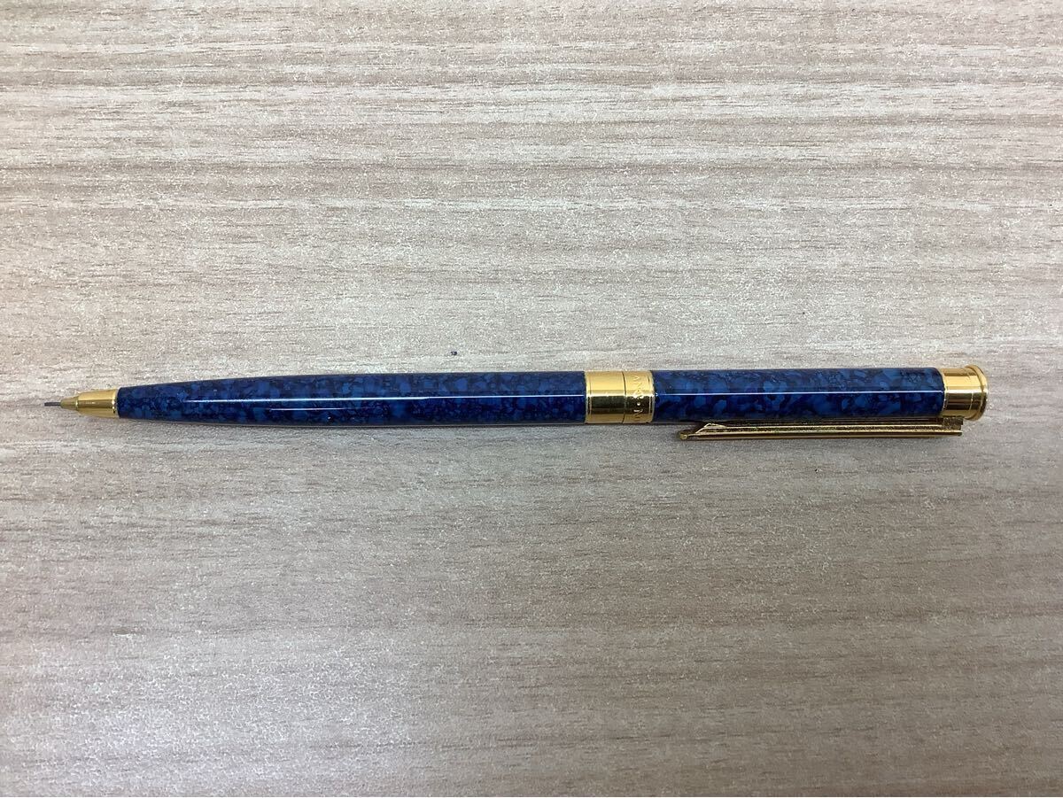 ◯営HM100-A6Y60【埼玉発】MONTBLANC モンブラン ボールペン マーブルブルー×ゴールド 動作品 高級筆記具拍卖