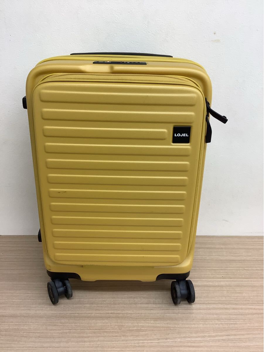 ◯SG036-T120【埼玉発】LOJEL ロジェール CUBO S スーツケース 機内持込可 TSAロック付き キャリーケース イエロー 4輪 約52×33×26cm拍卖